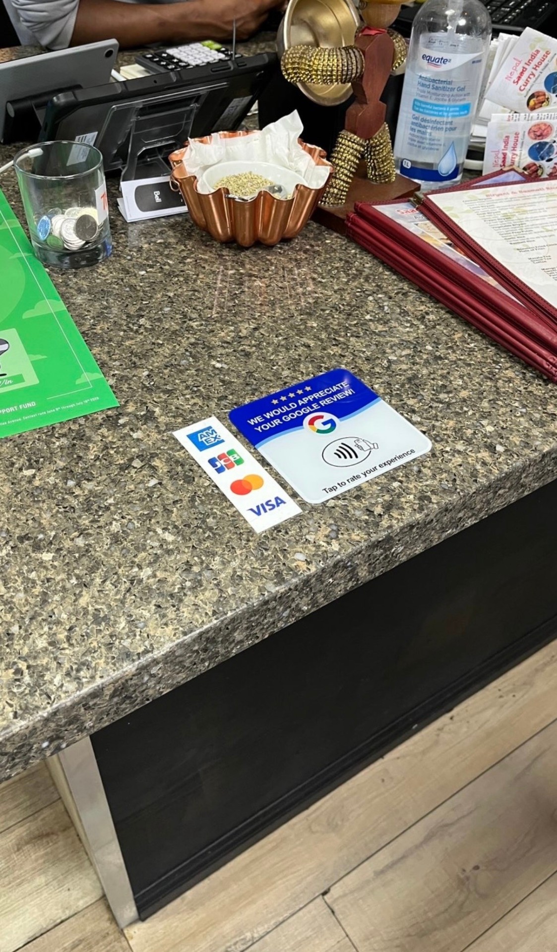 Review Card an der Kasse bei Sofra Malakoff